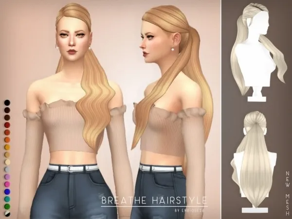 Maxis Match [EnriqueS4] Breathe Hairstyle - The Sims 4 Custom Content