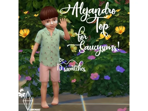Maxis Match ALEJANDRO TOP by simmingbee - The Sims 4 Custom Content