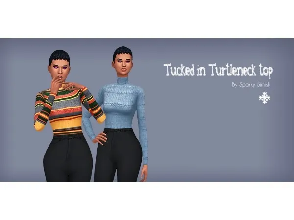 Maxis Match Sparky Simish Tucked in Turtle neck - The Sims 4 Custom Content