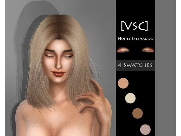 Mix Honey Eyeshadow by vancouversc - The Sims 4 Custom Content
