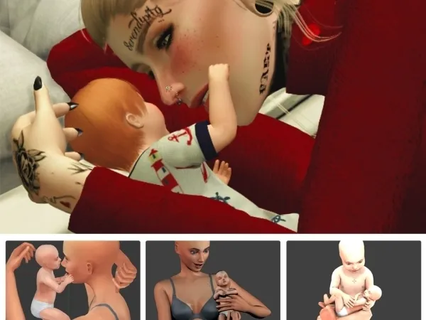 Alpha Newborn Poses - The Sims 4 Custom Content