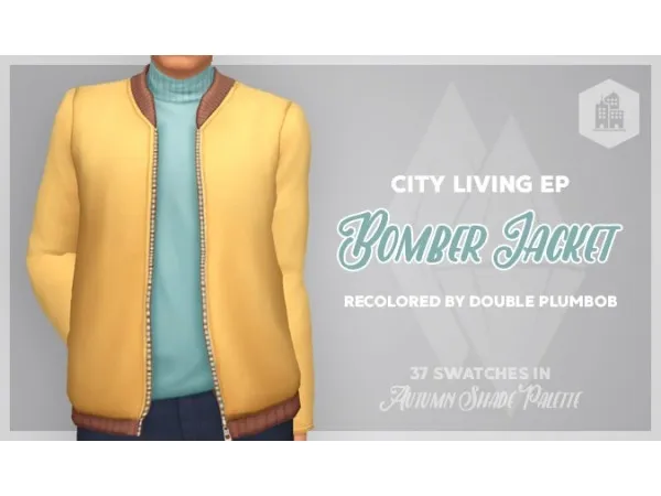 Maxis Match Bomber Jacket plumbob by double - The Sims 4 Custom Content