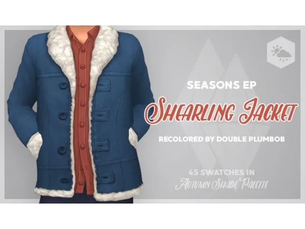 Maxis Match Shearling Jacket plumbob by double - The Sims 4 Custom Content