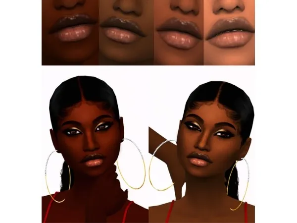 Maxis Match Clear Lip Gloss by xxblacksims - The Sims 4 Custom Content