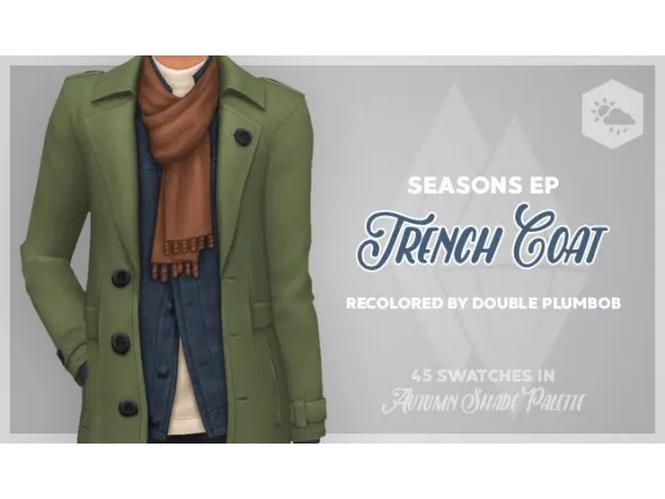 Maxis Match Trench Coat plumbob by double - The Sims 4 Custom Content