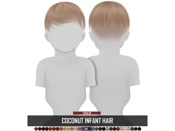 Alpha COCONUT INFANT HAIR - The Sims 4 Custom Content
