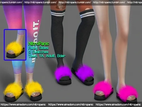 Alpha Fluffly Slides - The Sims 4 Custom Content