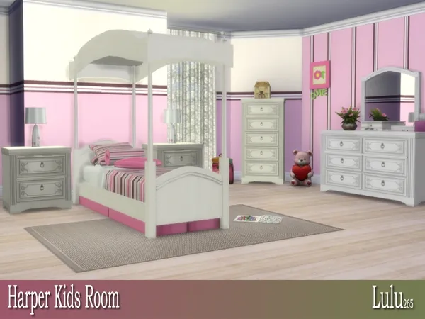 Maxis Match Harper Kids Bedroom - The Sims 4 Custom Content