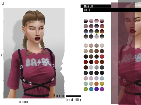 Alpha LeahLillith Maven Hair - The Sims 4 Custom Content