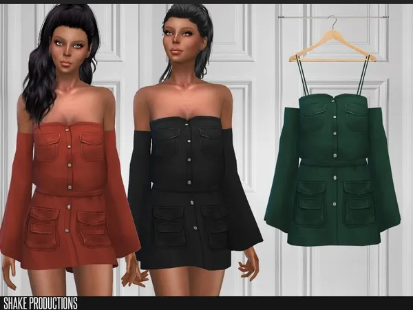 Mix ShakeProductions 157 Dress - The Sims 4 Custom Content