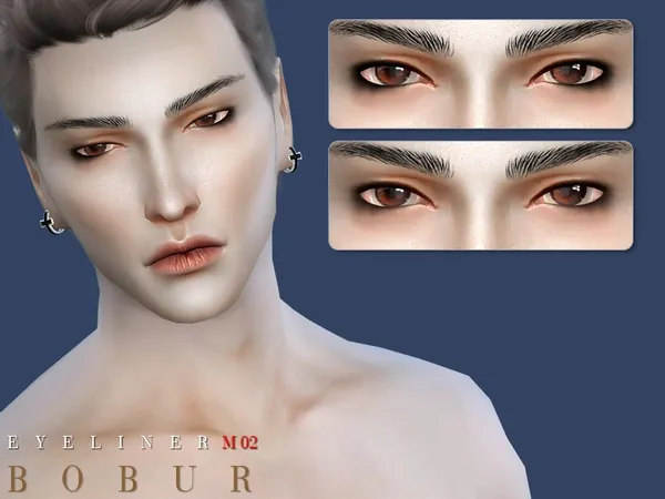 Mix Bobur Eyeliner M02 - The Sims 4 Custom Content