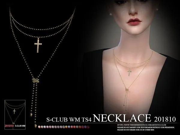 Mix S Club WM Necklace F 201810 - The Sims 4 Custom Content