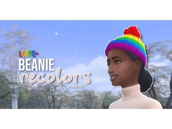 Maxis Match LGBTQ BEANIE RECOLORS by goosetears - The Sims 4 Custom Content