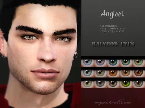 Alpha Rainbow eyes - The Sims 4 Custom Content