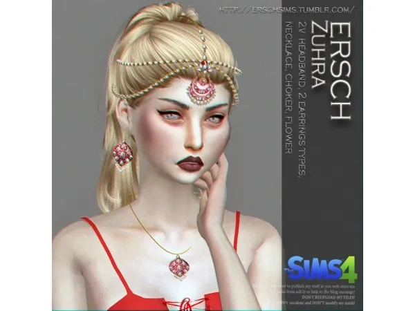 Alpha ERSCH ZUHRA SET FOR - The Sims 4 Custom Content
