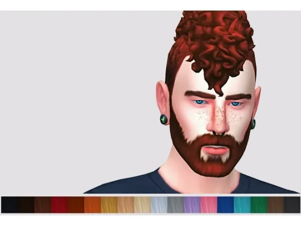 Maxis Match William wavy mohawk by buckgrunt - The Sims 4 Custom Content