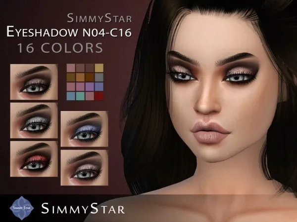 Alpha SimmyStar Eyeshadow N04 C14 - The Sims 4 Custom Content