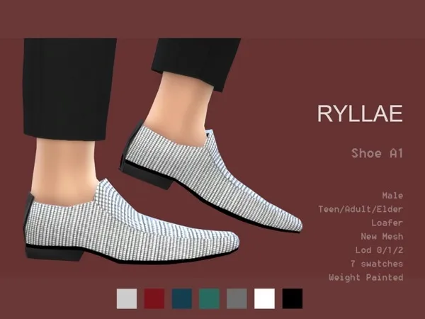 Mix RYLLAE Shoe A1 Male - The Sims 4 Custom Content