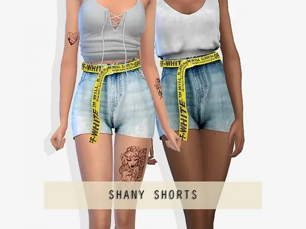 Alpha Shany Shorts - The Sims 4 Custom Content