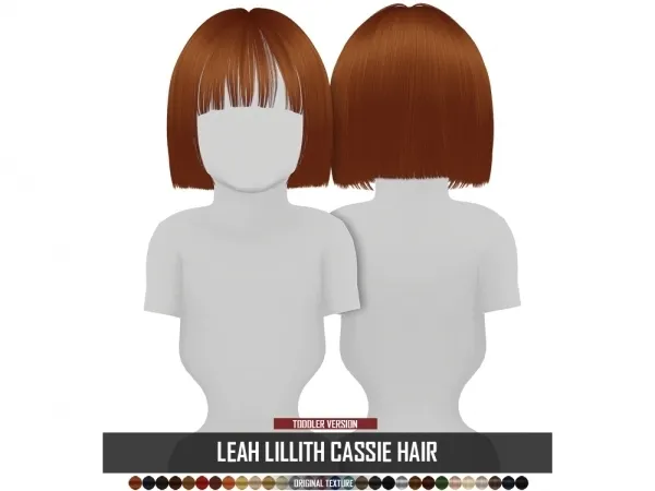 Alpha LEAH LILLITH CASSIE HAIR TODDLER VERSION - The Sims 4 Custom Content