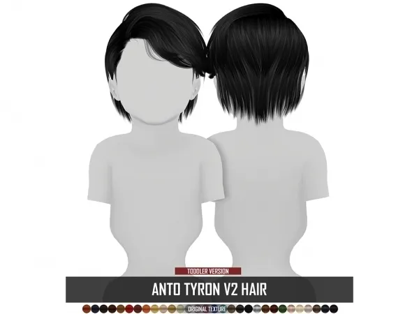 Alpha ANTO TYRON V2 HAIR TODDLER VERSION by redheadsims - The Sims 4 custom content