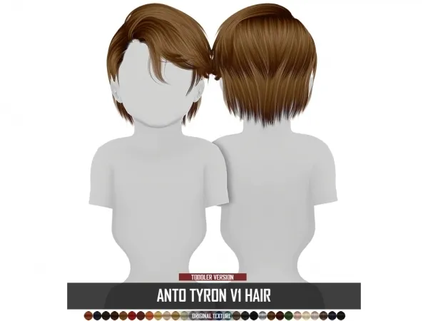 Alpha ANTO TYRON V1 HAIR TODDLER VERSION by redheadsims - The Sims 4 custom content