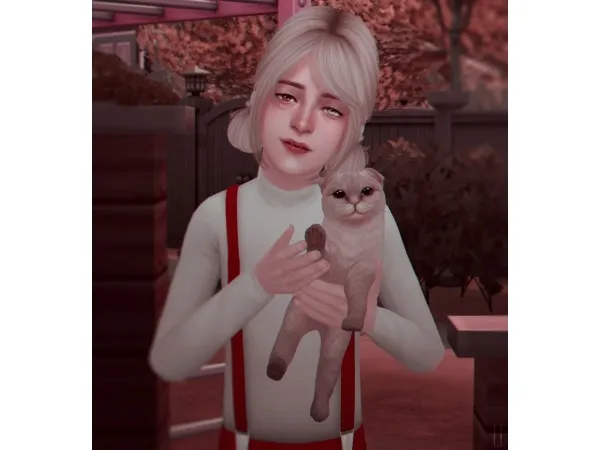 Female sim without name №16 and kitten by nell-le