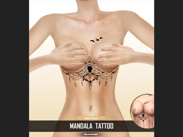 Mix Mandala Tattoo - The Sims 4 Custom Content