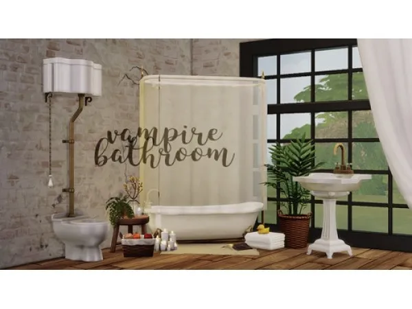 Maxis Match Vampire bathroom by simsinwonderland - The Sims 4 Custom Content