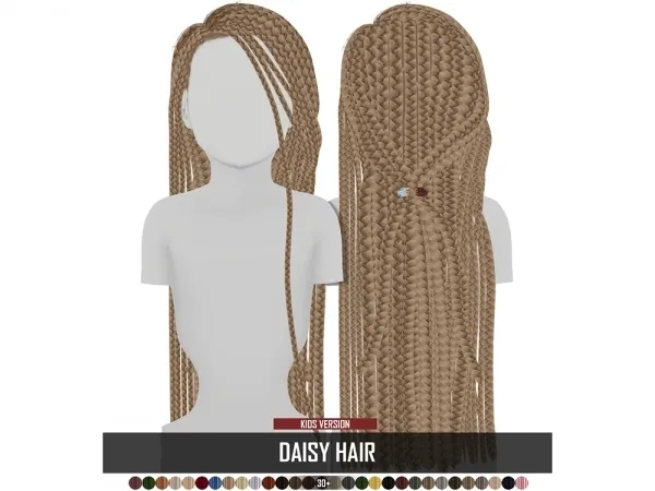 Alpha DAISY HAIR KIDS VERSION - The Sims 4 Custom Content