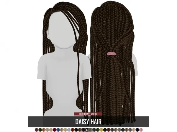 Alpha DAISY HAIR TODDLER VERSION - The Sims 4 Custom Content