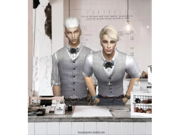 Alpha Cute Waiter outfit ( ) by simsfinds - The Sims 4 Custom Content