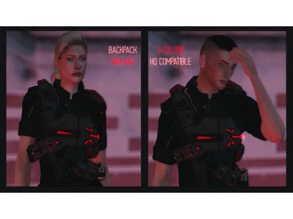 VIGILANT BACKPACK, EARPIECE SENTRY, DOGTAGS & TITAN EYES by star-rear-admiral