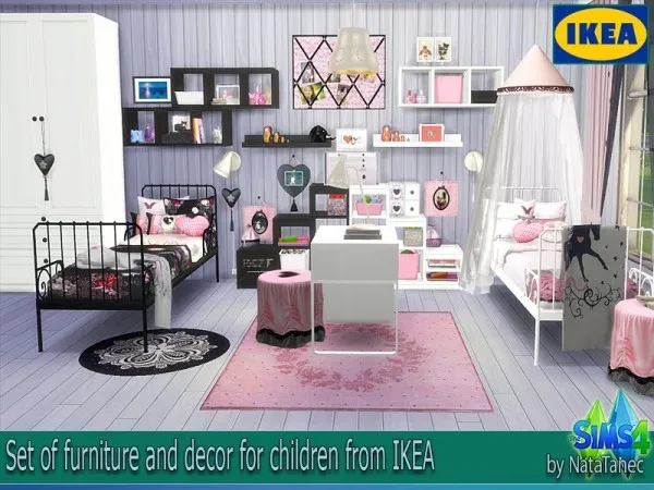 Alpha Children's Pink Boom IKEA by natatanec - The Sims 4 Custom Content