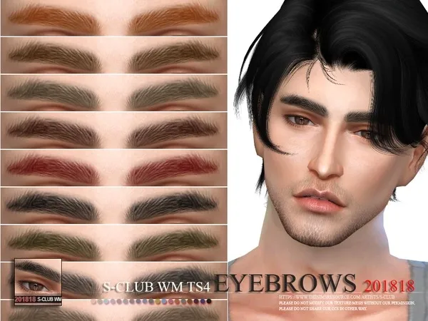 Alpha S Club WM Eyebrows 201818 - The Sims 4 Custom Content