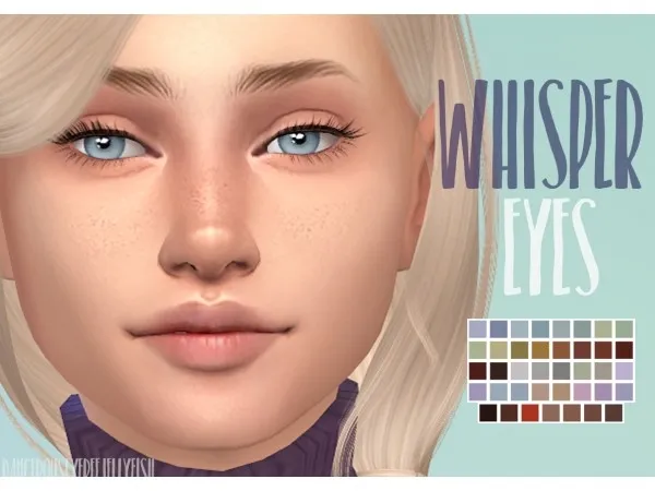 Maxis Match Whisper Eyes by kellyhb5 - The Sims 4 Custom Content