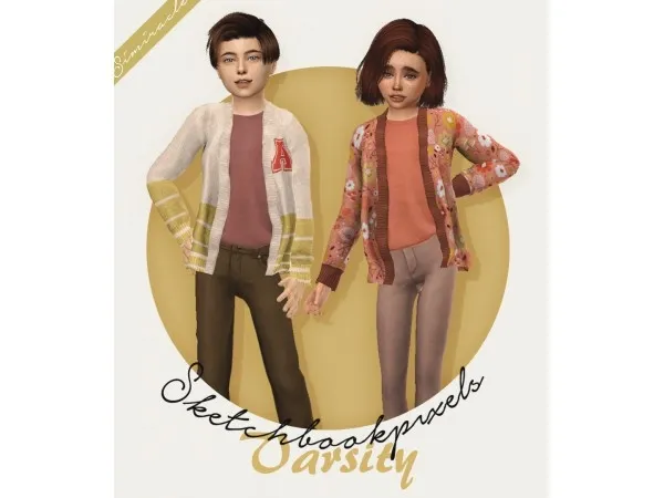 Maxis Match sketchbookpixels Varsity 3T4 by simiracle - The Sims 4 Custom Content