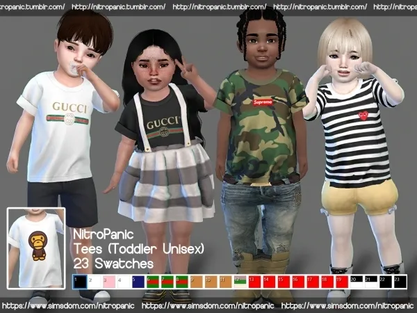 Alpha Tees (Toddlers) - The Sims 4 Custom Content