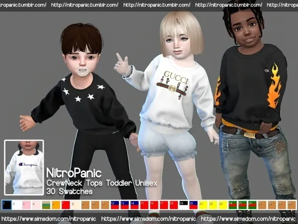 Alpha Crewneck (Toddlers) - The Sims 4 Custom Content