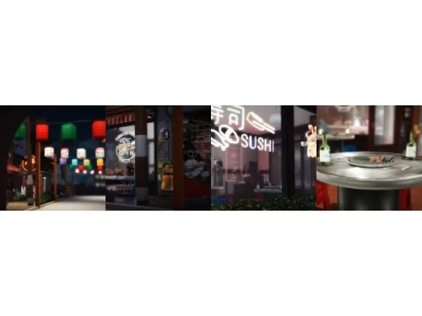 Alpha [ ] Chinatown (restaurant) love by simsfinds - The Sims 4 Custom Content