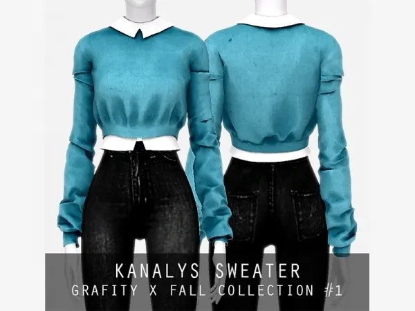 Alpha Kanalys Sweater by grafity-cc - The Sims 4 Custom Content