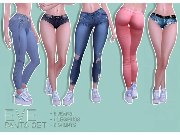 Maxis Match UNLOCKED PATREON REWARD EVE Pants Set by nearnakedsims - The Sims 4 Custom Content