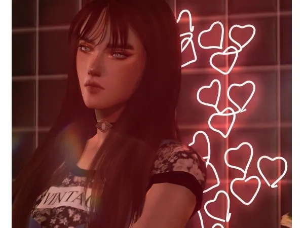 Alpha Neon Signs Set c by magnolia - The Sims 4 Custom Content