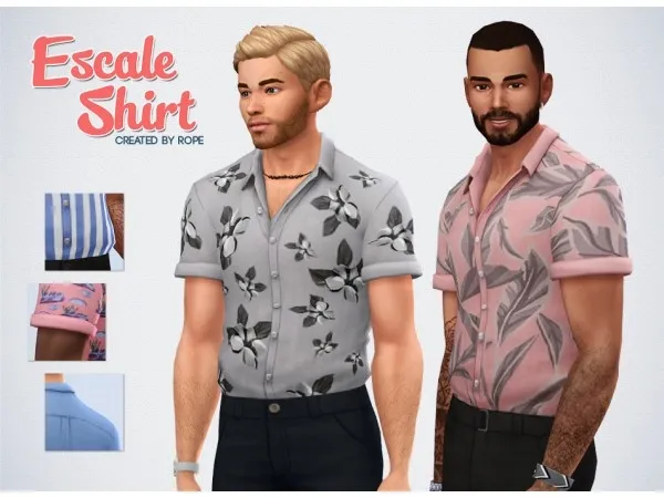 Maxis Match Escale Shirt for by simsontherope - The Sims 4 Custom Content