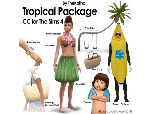 Maxis Match Tropical Package thesims by kalino - The Sims 4 Custom Content