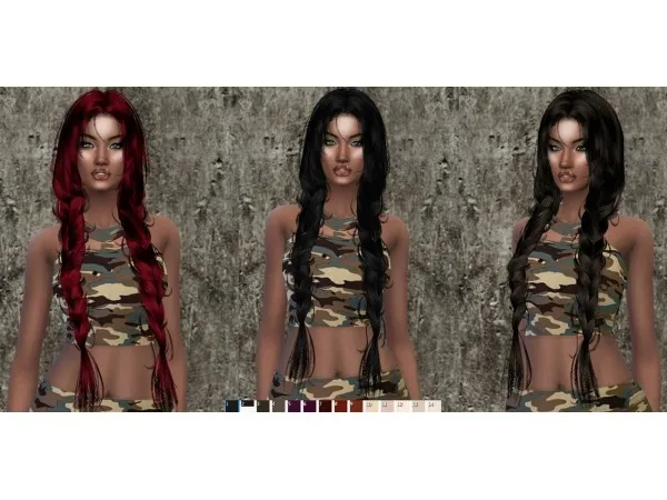 Alpha Recolor of Jennisims Newsea Cloris retexture by simsfinds - The Sims 4 Custom Content