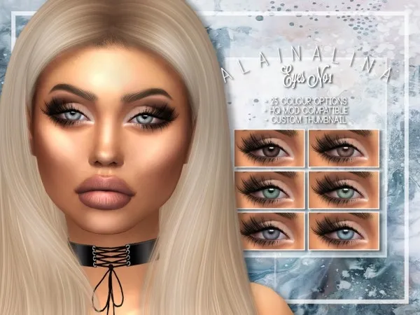 Alpha Eyes No1 lina by simsfinds - The Sims 4 Custom Content