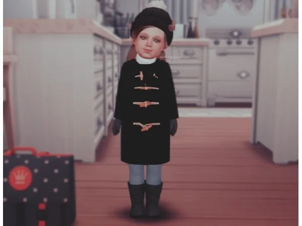 Alpha Burberry Coat Jeans by littletodds - The Sims 4 Custom Content