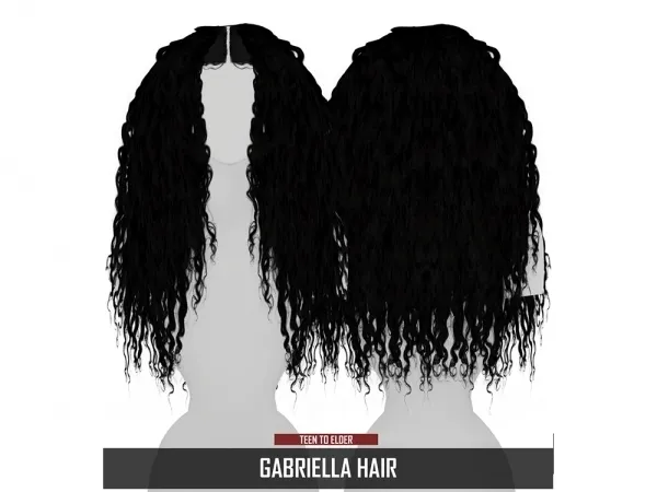 Alpha GABRIELLA HAIR - The Sims 4 Custom Content