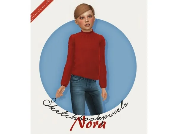 Maxis Match Sketchbookpixels Nora 3T4 by simiracle - The Sims 4 Custom Content